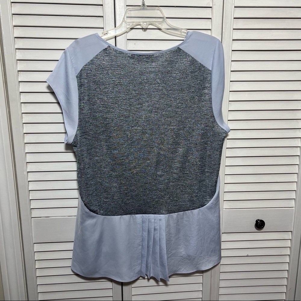 Apt. 9 Gray and Blue High-Low Tee, Size L - Picture 2 of 10